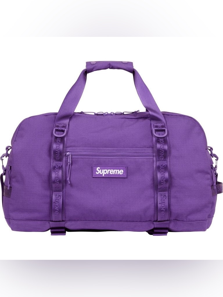 Supreme Duffle Bag Ss26 Box Logo Purple Cotton Blend Ripstop Cordura